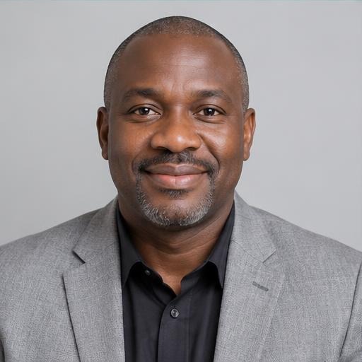 Illustrative portrait of Kwame Mensah